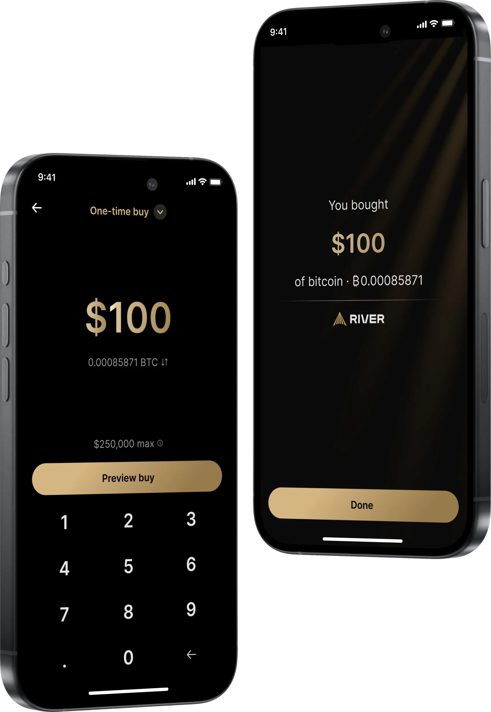 Mobile interface showing Equinoxex's Bitcoin buying process